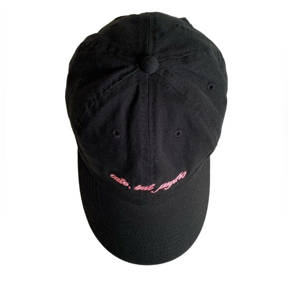 David and Young Cute, But Psycho Embroidered Black Hat Baseball Cap Adjustable - Picture 3 of 13